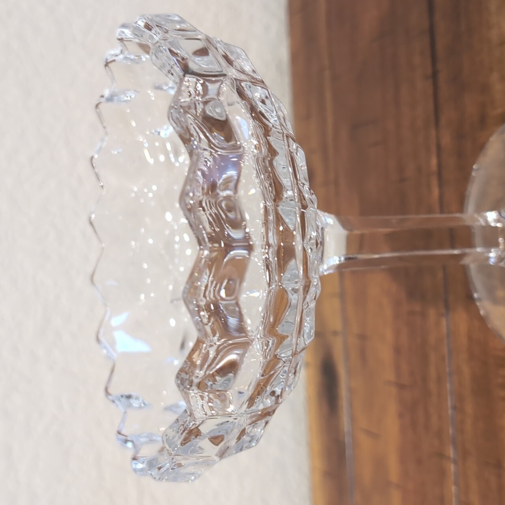 Fostoria American Pattern Clear Crystal Glass Pedestal Candy Dish Compote 9" - Picture 2 of 5
